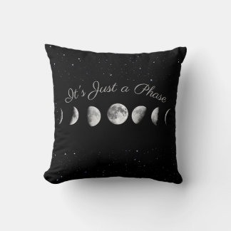 "It's Just a Phase" Moon Phase Pillow