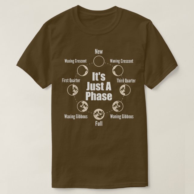 Its Just A Phase Moon Phase Space Science Astronom T-Shirt (Design Front)