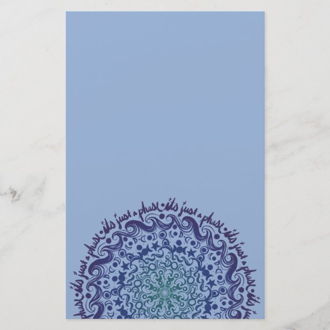 It's just a phase moon phases moonchild            stationery (Front)