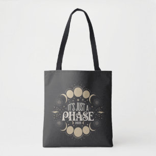 It's Just a Phase Solar Eclipse 2025 Lunar Moon Tote Bag
