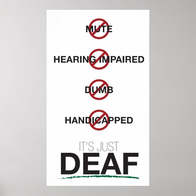 It's just Deaf. poster (Front)