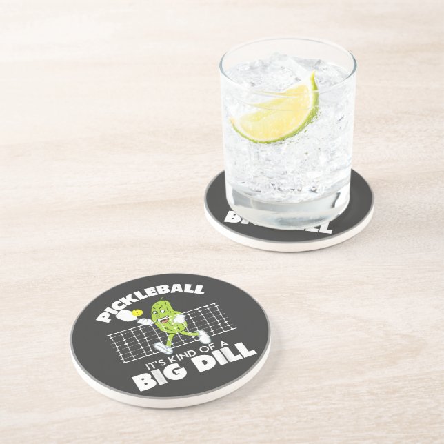 It's Kind of A Big Dill - Funny Pickleball Paddle Coaster (Side)