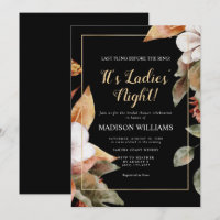 Its Ladies' Night Modern Black Gold Bridal Shower