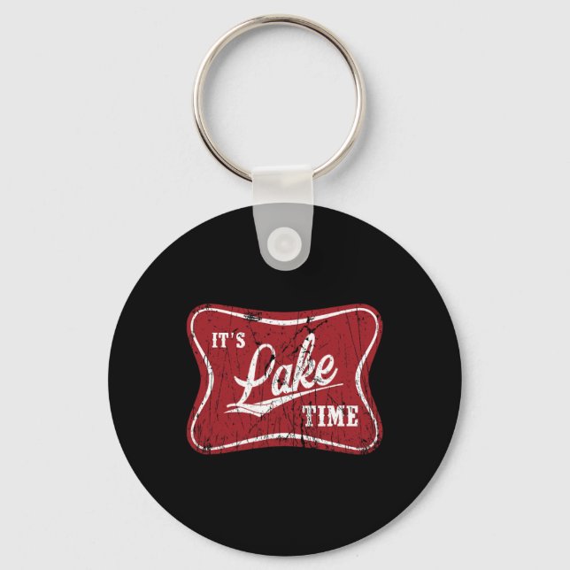 It's Lake Time Funny Fishing  Keychain (Front)
