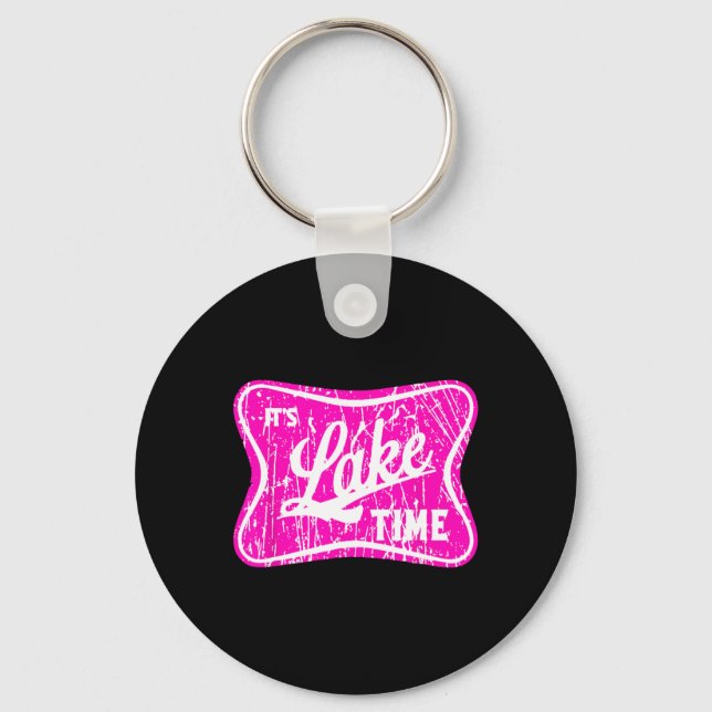 It's Lake Time  Keychain (Front)