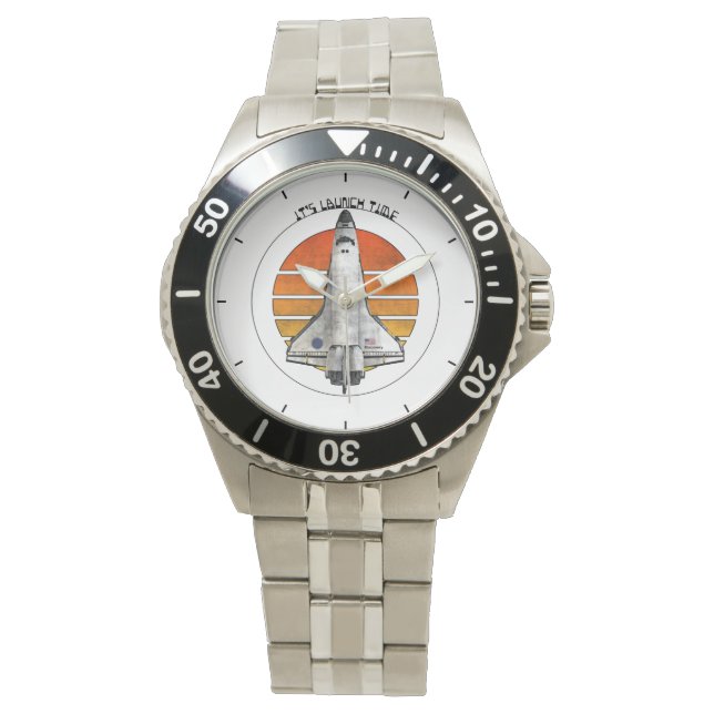 It's Launch Time Space Shuttle Discovery Sunrise Watch (Front)