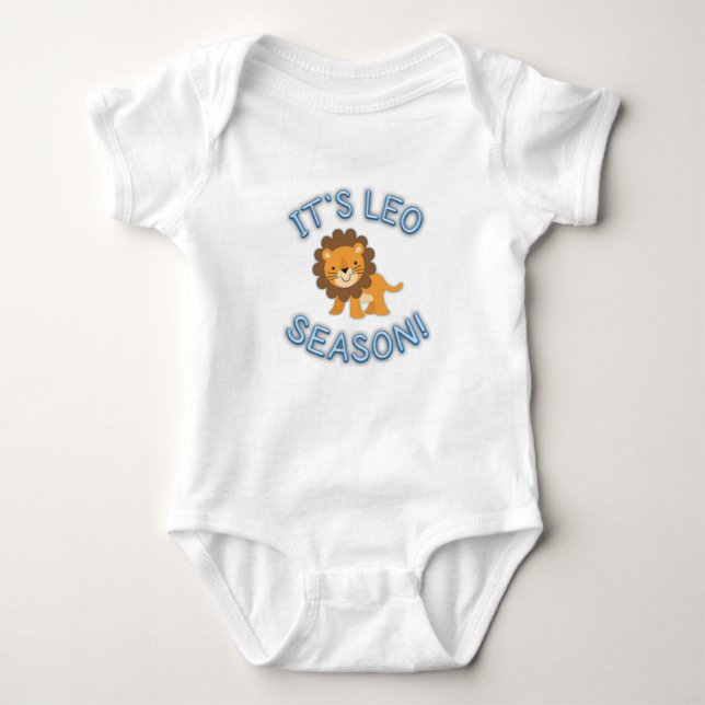 Its Leo Season! Baby Bodysuit (Blue) (Front)