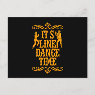 Its Line Dance Line Dancing Music Cowboy Gift Postcard