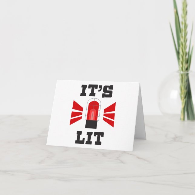 It's Lit Hockey Goal Light Thank You Card (Front)