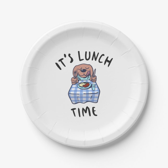 It's Lunch Time Paper Plates (Front)