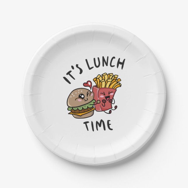 It's Lunch Time Paper Plates (Front)