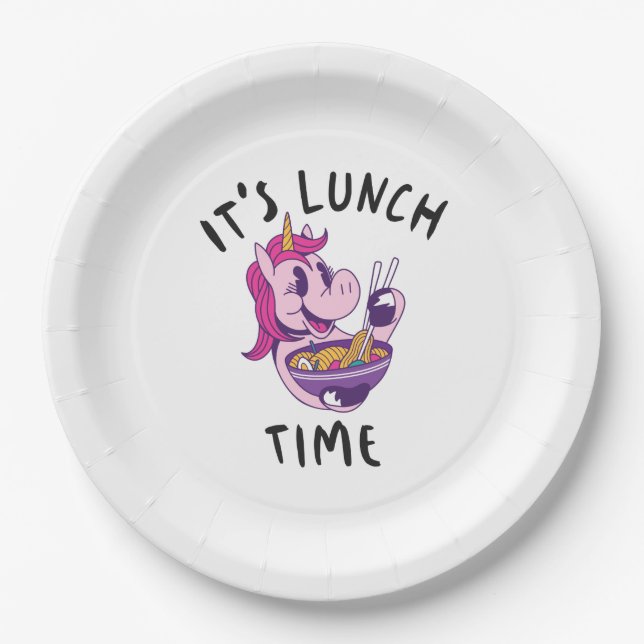 It's Lunch Time Paper Plates (Front)