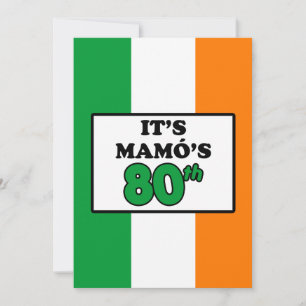 It's Mamo's 80th Birthday Irish Flag Invite