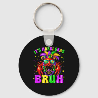 Its Mardi Gras Bruh Funny Crawfish Outfit Boys Gir Keychain