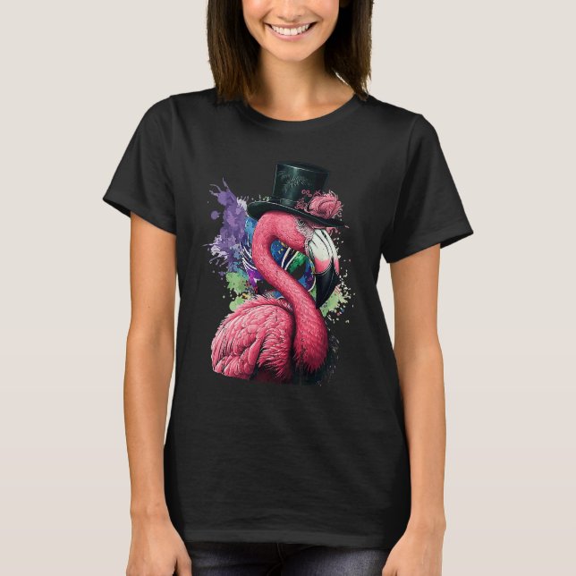 It's Mardi Gras Yall Carnival Party Cool Flamingo  T-Shirt (Front)