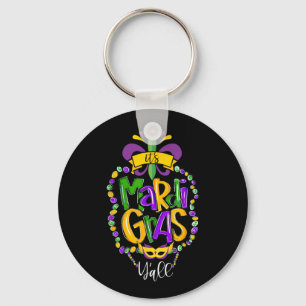 Its Mardi Gras Yall Funny Mardi Gras Party Mask Co Keychain