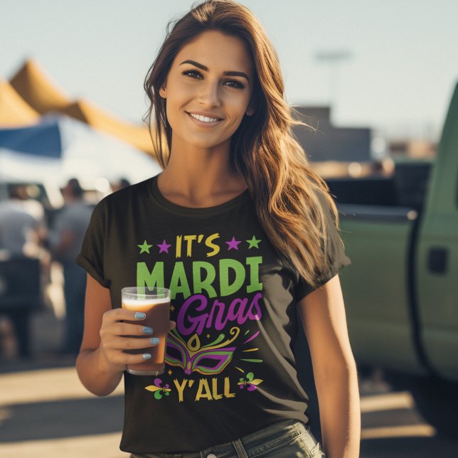 It's Mardi Gras y'all, Funny Mardi Gras Tri-Blend Shirt (Creator Uploaded)