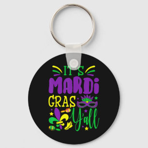 Its Mardi Gras Yall Mardi Gras Party Mask Costume Keychain
