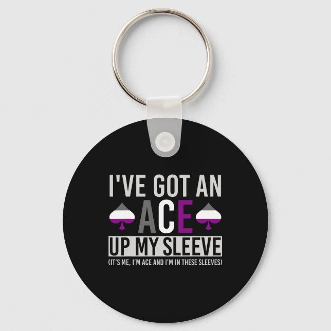 Its Me Im Ace And Im In These Sleeves Fun LGBT Ase Keychain (Front)