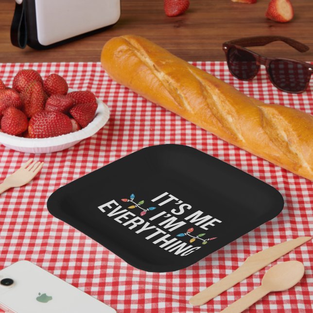 Its Me I'm Everything Family Christmas Matching Paper Plates (Picnic)
