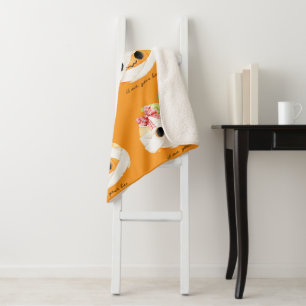 It's Me Your Boo Cozy Fall Pumpkin Sherpa Blanket