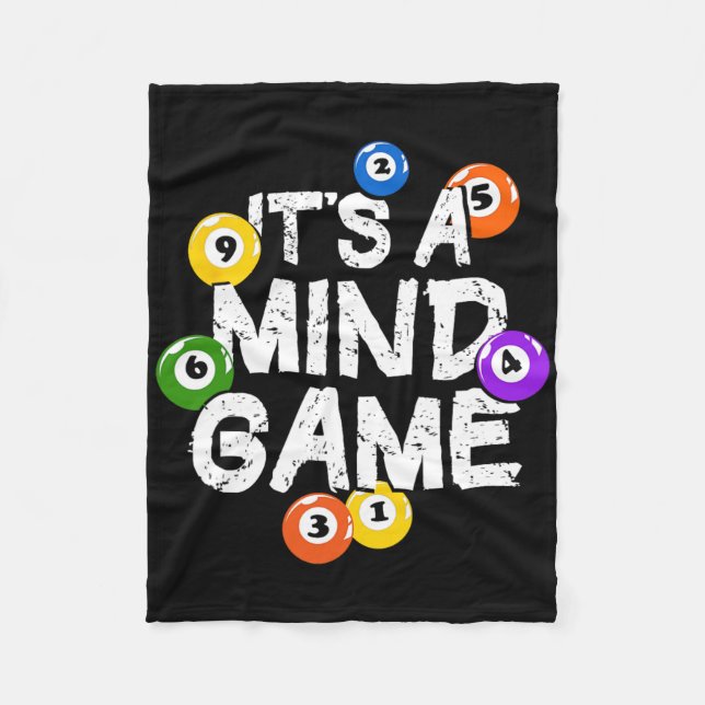 It's Mind Game Snooker Pool Billiards Player  Fleece Blanket (Front)
