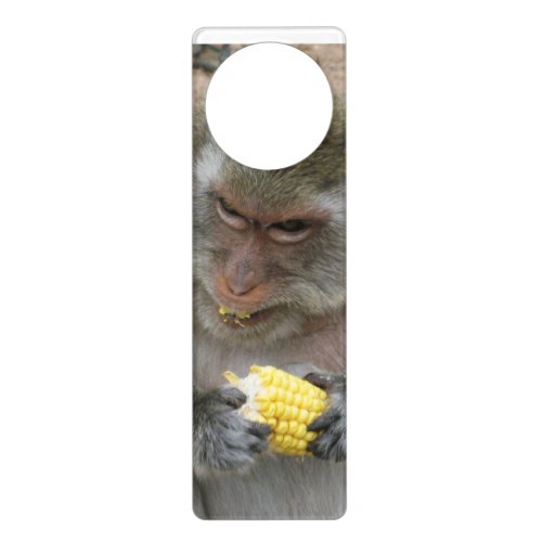 Its Mine  Wild Thai Macaque Monkey Door Hanger