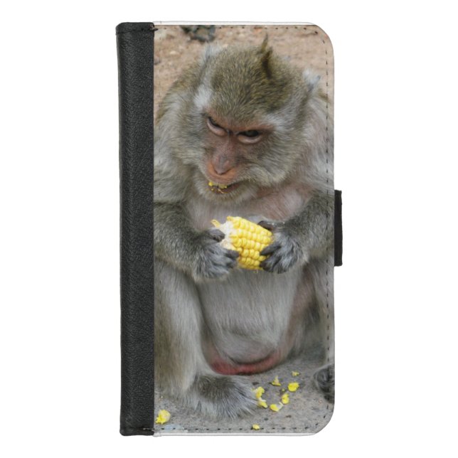 It's Mine!! ... Wild Thai Macaque Monkey iPhone Wallet Case (Front)