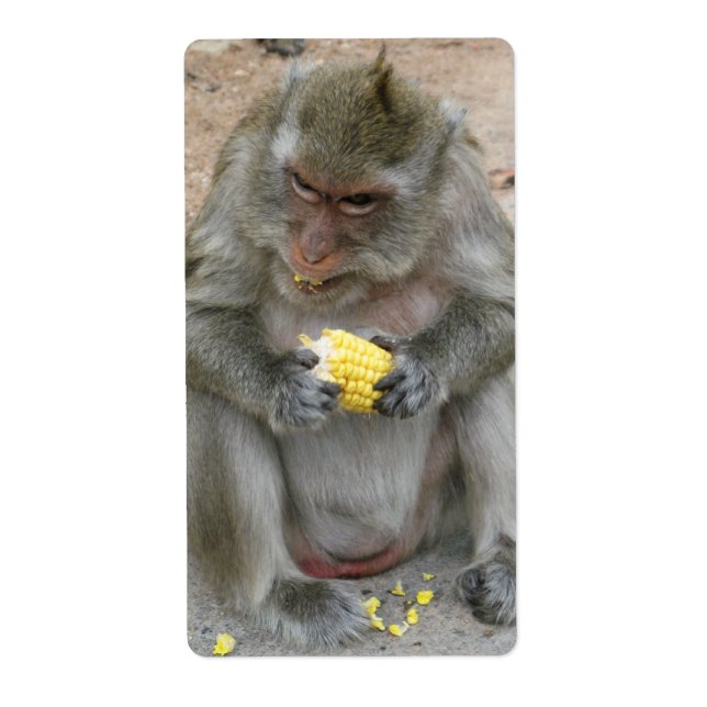 It's Mine!! ... Wild Thai Macaque Monkey Label (Front)