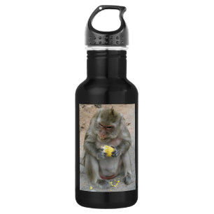 It's Mine!! ... Wild Thai Macaque Monkey Stainless Steel Water Bottle