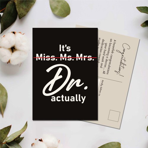 Its Miss Ms Mrs Dr Actually Funny Graduation Postcard