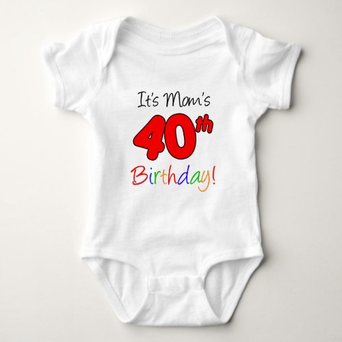 Its Moms 40th Birthday Baby Bodysuit