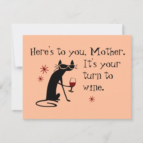 Its Moms Turn for a Wine Pun Holiday Card