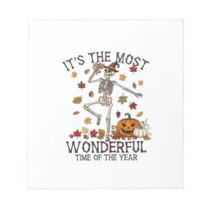 Its Most Wonderful Dancing Skeleton Halloween Witc Notepad