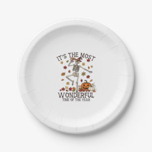 Its Most Wonderful Dancing Skeleton Halloween Witc Paper Plates