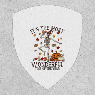 Its Most Wonderful Dancing Skeleton Halloween Witc Patch