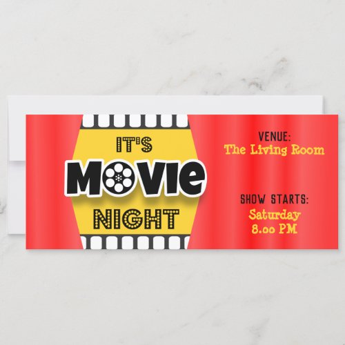 Its Movie Night Invitation