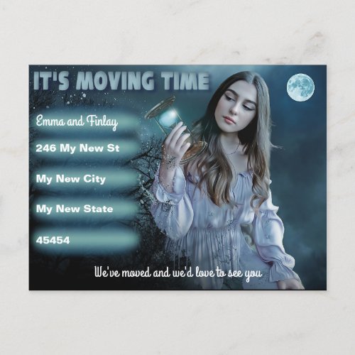 Its Moving Time Moody Sand Timer Cool Girl  Postcard