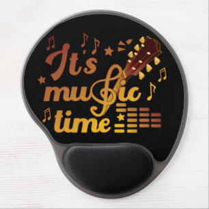 It's Music Time, Gold Guitar Musical Gel Mouse Pad