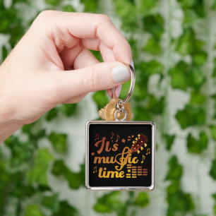 It's Music Time, Gold Guitar Musical Keychain