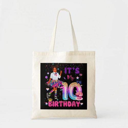 Its My 10th Birthday African American Black Girl 1 Tote Bag