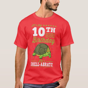 Its My 10th Birthday Lets Shellabrate Turtle Party T-Shirt