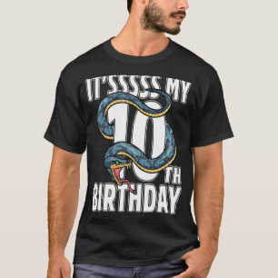 It's My 10th Birthday Snake 10 Years Old Birthday T-Shirt
