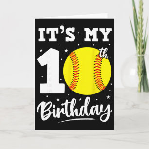 It's My 10th Birthday Softll Ten Year Old Birthday Card