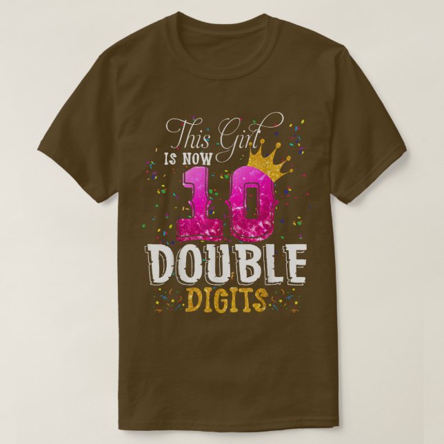 Its My 10th BirthdayThis Girl Is Now 10 Years Old  T-Shirt (Design Front)