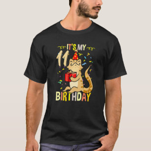 Its My 11th Birthday Bearded Dragon Lizard T-Shirt