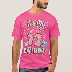 it's My 12th Birthday Cake donut 12 year old confe T-Shirt