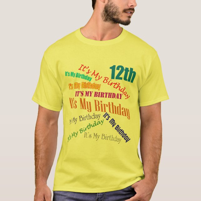 It's My 12th Birthday Gifts T-Shirt (Front)