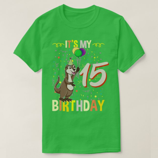 Its My 15th Birthday Sea Otter  T-Shirt (Design Front)