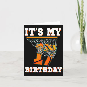 It's My 17th Birthday Bysketbyll Boy Party 17 Year Card